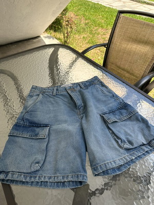Cargo denim shorts like new, size XS by Pull & Bear