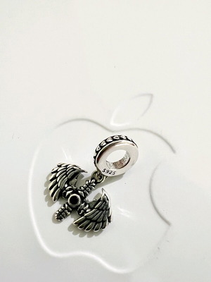925 Silver Charm for Bracelet new, Eye of the Phoenix