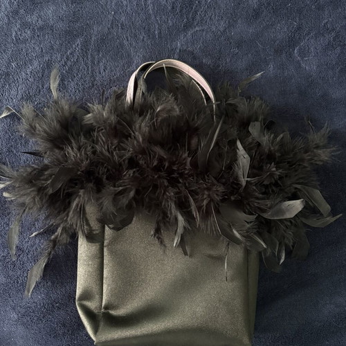 Beverly Hills Polo Club feather handbag black like new