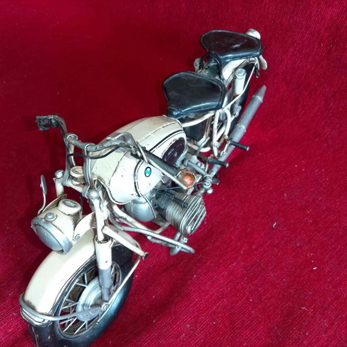 Handmade BMW R60-2 model toy iron white 1970 like new