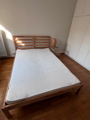 IKEA bed with mattress, like new