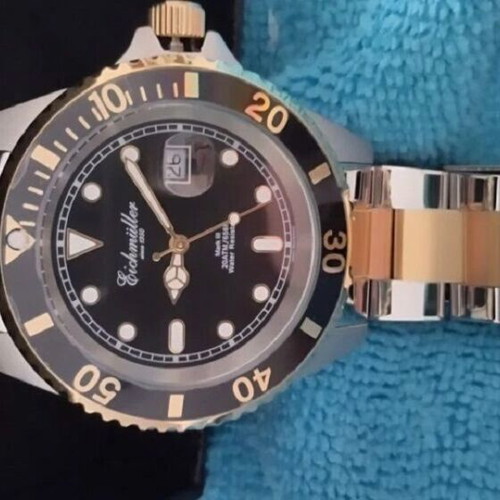 Eichmüller 1950 Premium Bi-Tone Men's Diver Watch, 20 ATM