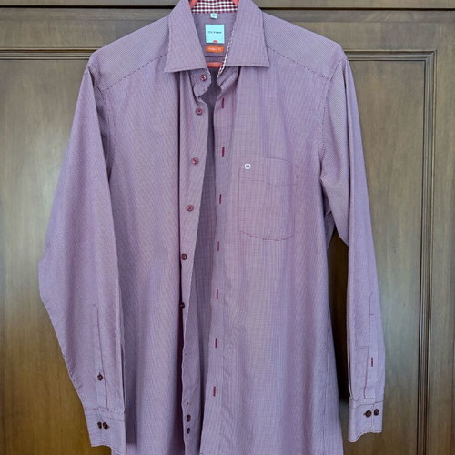 Olymp men's dress shirts new, pink and light green, size L