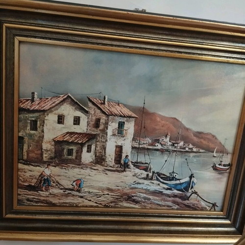 Island Landscape Painting like new 50x40 without frame