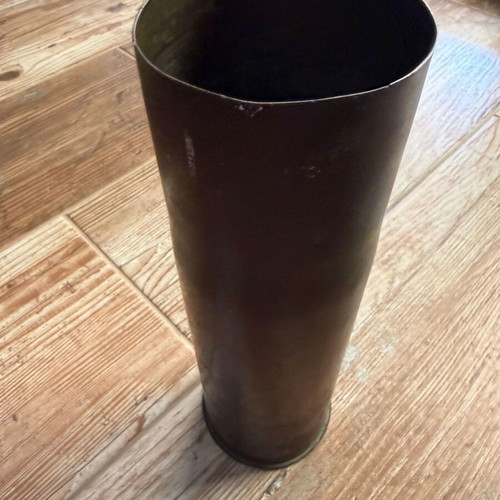 American 75mm M5A1 Artillery Cartridge Case WWII 1945 B.B.Co.