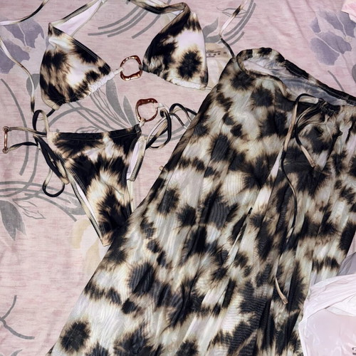Swimsuit and pareo set XS like new, multicolor