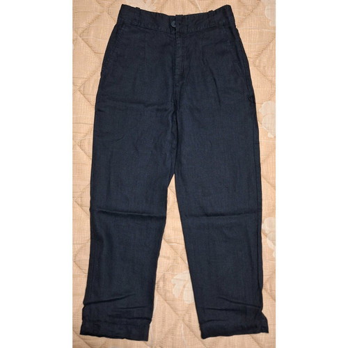 Benetton linen pants black 7/8 like new, size XS