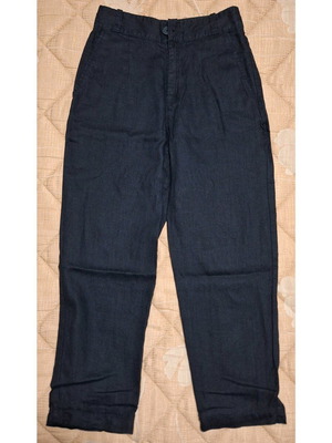Benetton linen pants black 7/8 like new, size XS