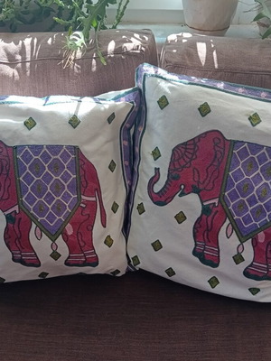 Cotton embroidered sofa pillowcases 45×45 cm new, set of 2