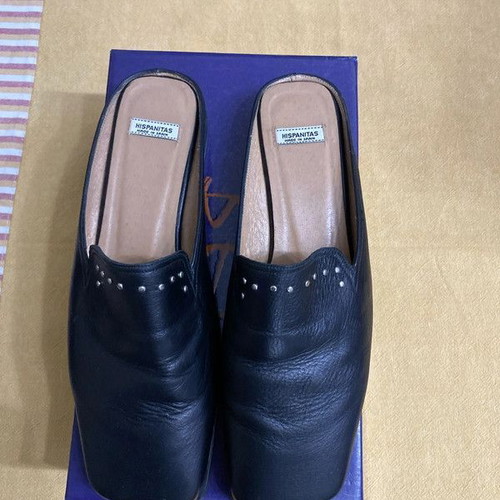 Hispanitas sandals genuine leather used, size 38, black