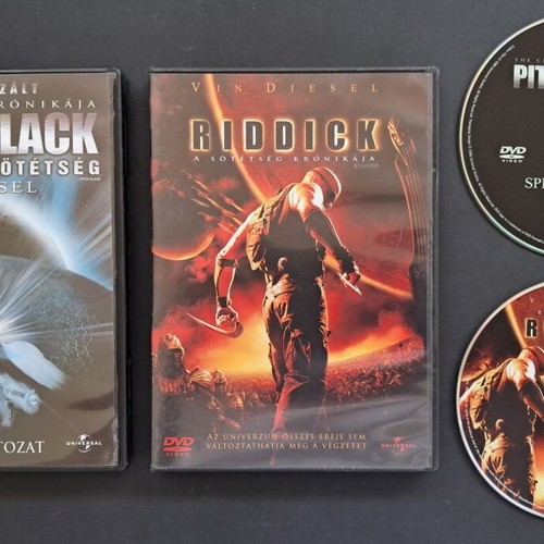 Pitch Black & Chronicles of Riddick DVD like new, sci-fi horror action