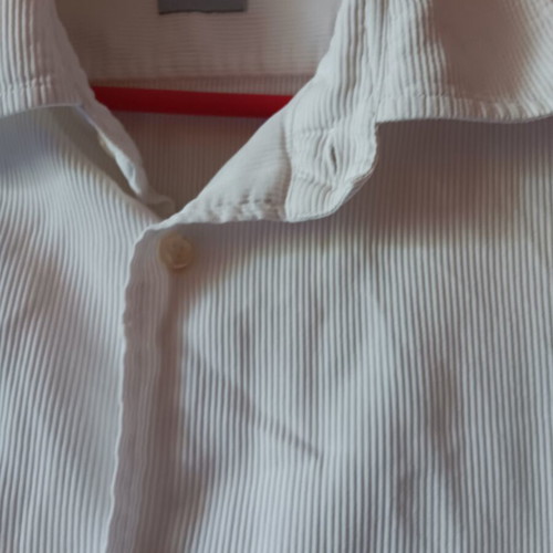 Manetti white long-sleeve shirt like new, 100% cotton, size L