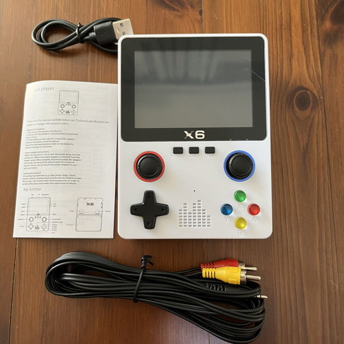 Retro handheld console X6 3.5" IPS 32GB with games white GameBoy