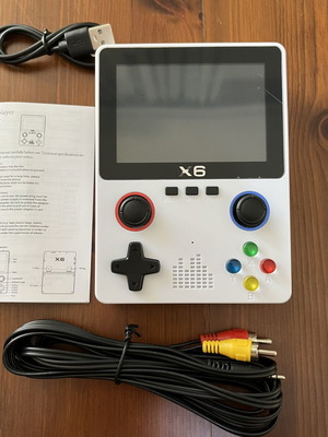 Retro handheld console X6 3.5" IPS 32GB with games white GameBoy