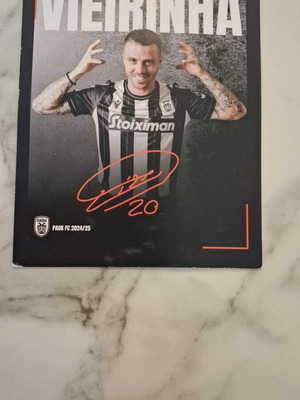 Σετ καρτών παικτών ΠΑΟΚ 2024-25 μεταχειρισμένο, συλλεκτικό 15 τεμάχια