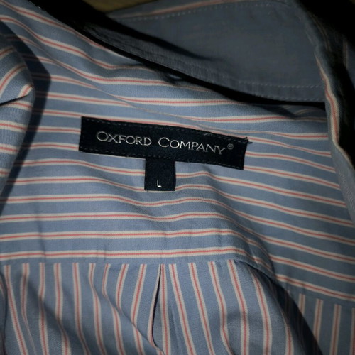 Oxford Company shirt size L like new, white and blue