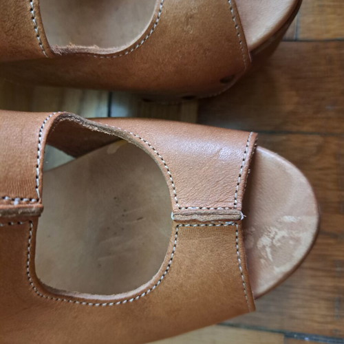 Antidoti Sara Zeppa Wooden Wedges Size 37 Like New