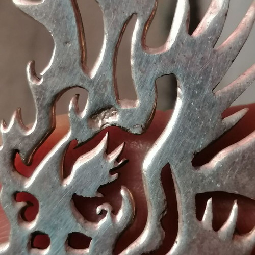 Silver 925 pendant with tribal dragon new