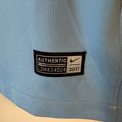 Gabriel Jesus Manchester City 2017/2018 home football jersey used, size YXL