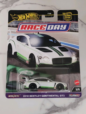 Hot Wheels 2018 Bentley Continental GT3 λευκό Premium Race Day καινούργιο