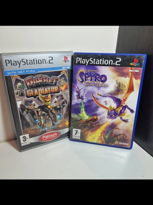 Ratchet Gladiator and Spyro Dawn of the Dragon PS2 games like new