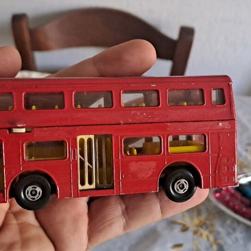 Double-decker bus used from London, made in England