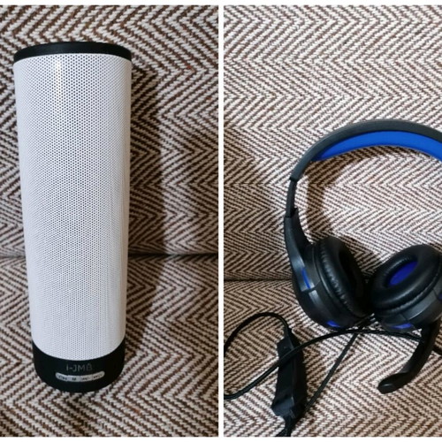 Ασύρματο ηχείακι Bluetooth i-JMB και ενσύρματο Gaming Headset Trust Gtx μεταχειρισμένα