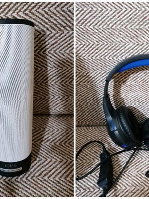Ασύρματο ηχείακι Bluetooth i-JMB και ενσύρματο Gaming Headset Trust Gtx μεταχειρισμένα