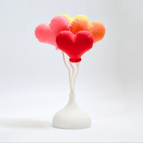 Heart-shaped decorative balloons made to order, set of 4 with base