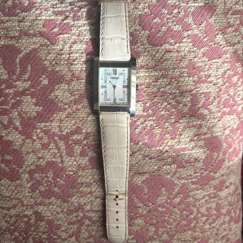 FENDI women's watch used Swiss Made with mother of pearl dial