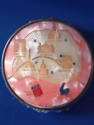 Vintage powder box used with Paris map design