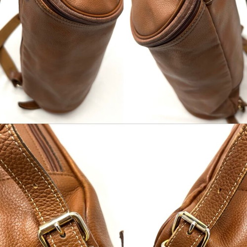 Longchamp brown leather backpack used condition