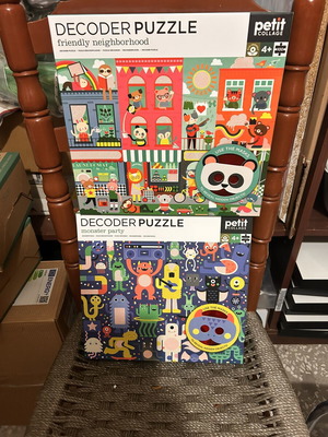 Petit Collage Decoder Puzzle for 4+ Years new
