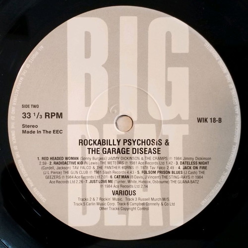 Rockabilly Psychosis and the Garage Disease LP used, rock