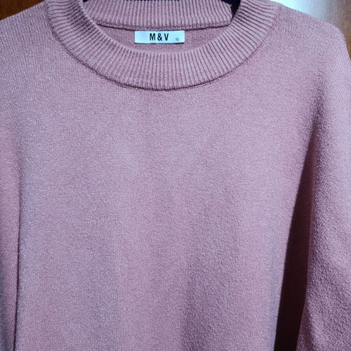 Knitted blouse used, pink XL