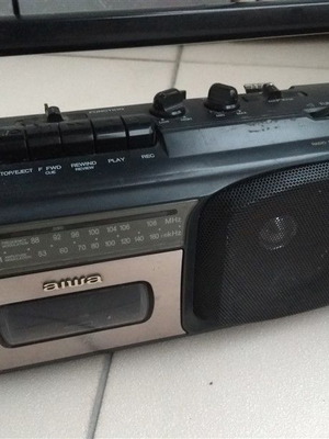 Ραδιοκασετόφωνο AIWA RM-55 μεταχειρισμένο, πλήρως λειτουργικό, μαύρο