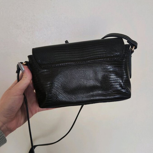 Sisley small crossbody bag like new, black faux leather