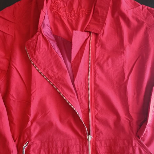 Claire Katrania women's trench coat used, red, size XL