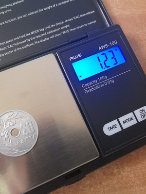 AWS-100 Digital Precision Scale 100 g x 0.01 g with 100 g Calibration Weight