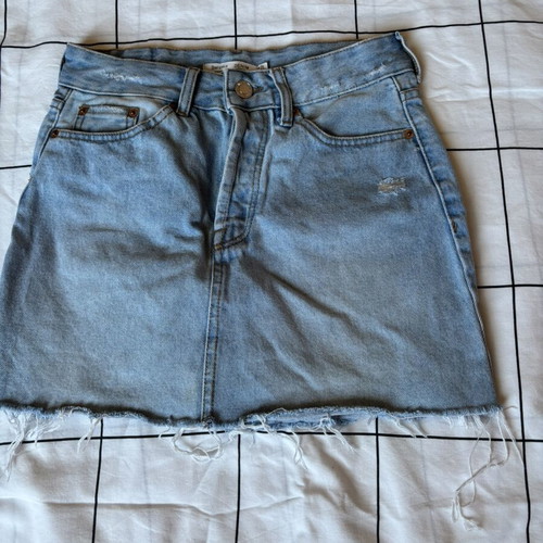 Bershka Light Blue Denim Mini Skirt like new, size XS EU 34