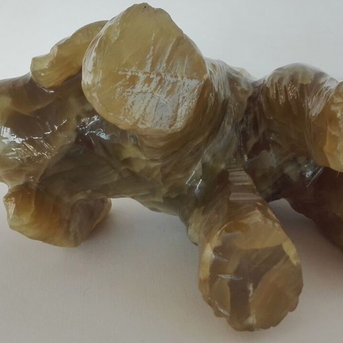 Elephant Onyx Figurine vintage, handmade, used, 22cm, 2.7kg
