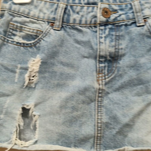 Tally Weijl Y2K low-rise denim mini skirt like new, light blue