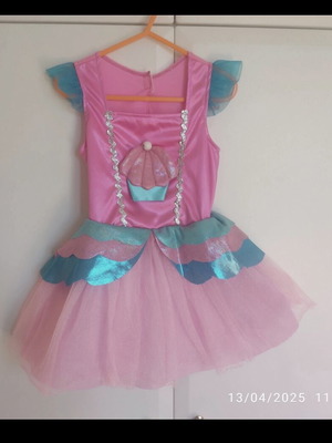 Mermaid dress used for 2 years old with headband carnival costume