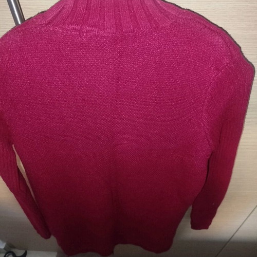 E&D Long Asymmetric Sweater like new, burgundy, size XL/XXL