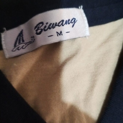 Biwang men's short-sleeve shirt like new, beige, size M