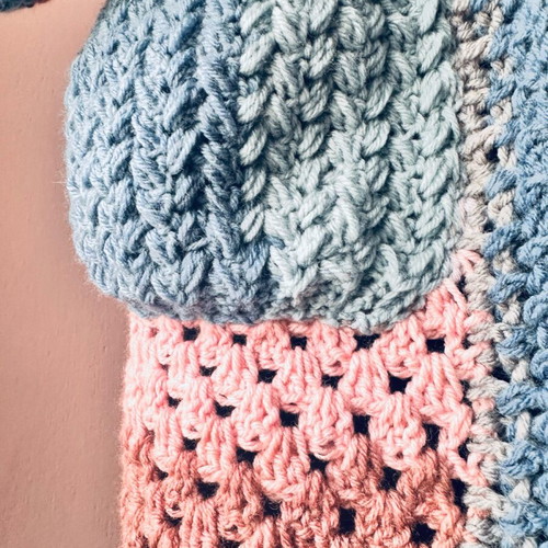 Handmade knitted cardigan new in pastel shades
