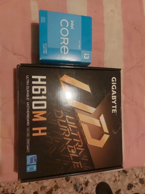 Gigabyte H610M H motherboard with Intel Core i3-12100F processor
