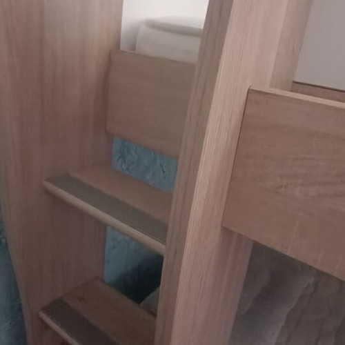 Roomy bunk bed with 2 single beds, storage drawer and ladder like new