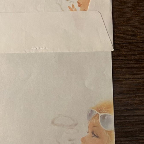Vintage letter envelopes and writing sheets, 1990s