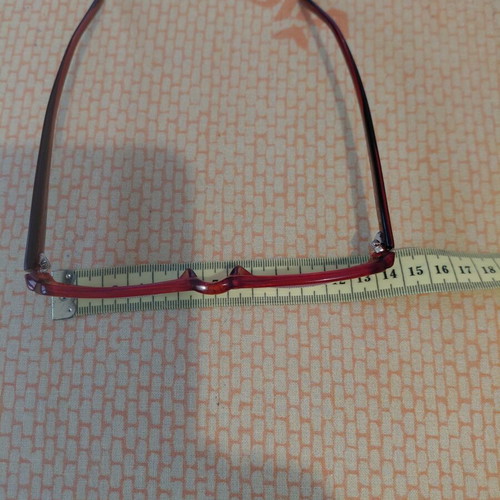 Eyeglass frame used, dark burgundy, cellulose acetate